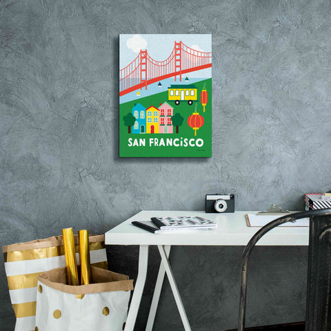 Image of 'City Fun San Francisco' by Ann Kelle Designs, Canvas Wall Art,12 x 16