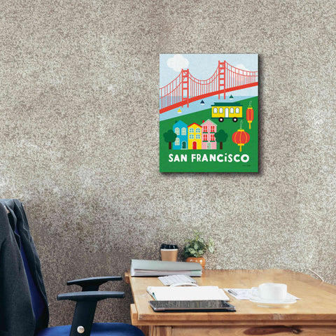 Image of 'City Fun San Francisco' by Ann Kelle Designs, Canvas Wall Art,20 x 24