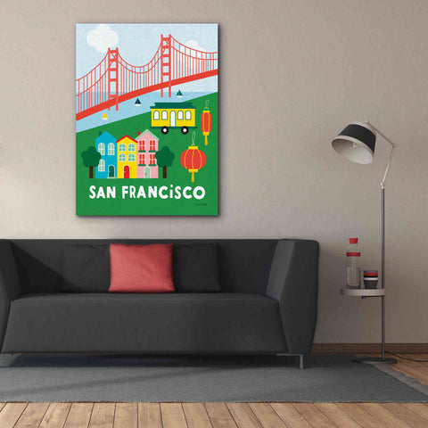 Image of 'City Fun San Francisco' by Ann Kelle Designs, Canvas Wall Art,40 x 54