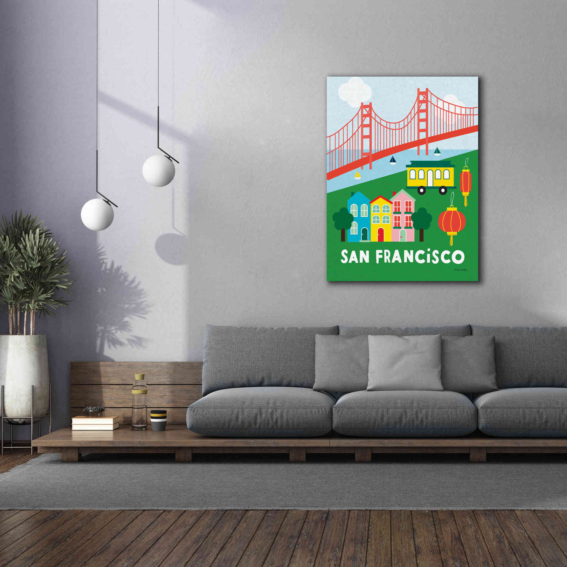 'City Fun San Francisco' by Ann Kelle Designs, Canvas Wall Art,40 x 54