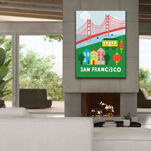 'City Fun San Francisco' by Ann Kelle Designs, Canvas Wall Art,40 x 54