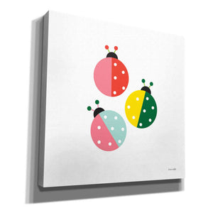 'Ladybugs Three' by Ann Kelle Designs, Canvas Wall Art,12x12x1.1x0,18x18x1.1x0,26x26x1.74x0,37x37x1.74x0