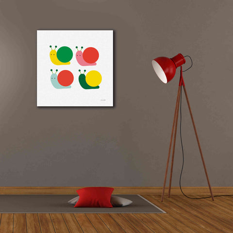 Image of 'Snails Four' by Ann Kelle Designs, Canvas Wall Art,26 x 26