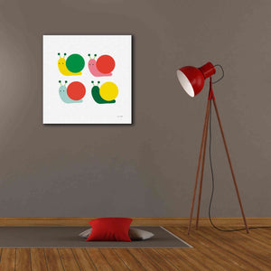 'Snails Four' by Ann Kelle Designs, Canvas Wall Art,26 x 26