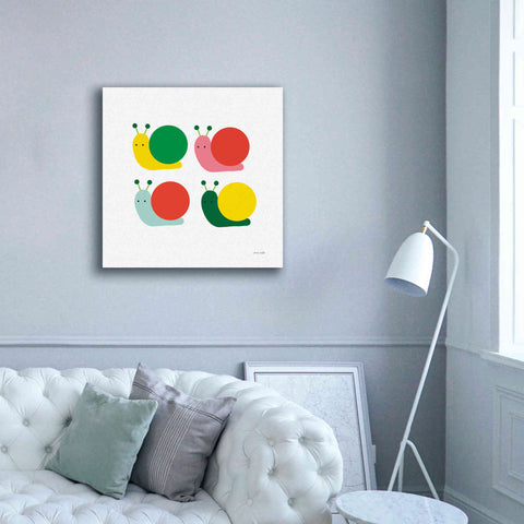 Image of 'Snails Four' by Ann Kelle Designs, Canvas Wall Art,37 x 37