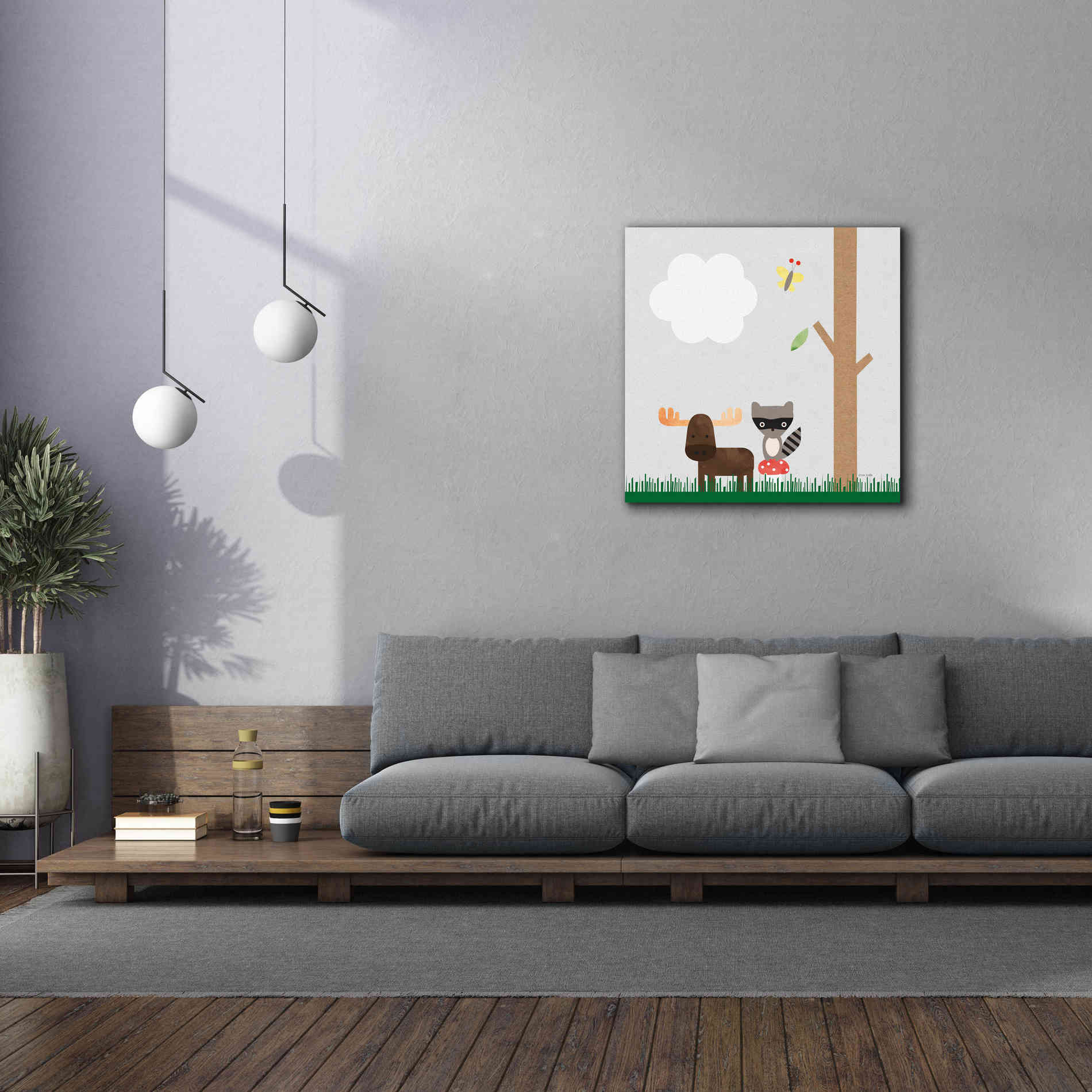'Woodland Animals I' by Ann Kelle Designs, Canvas Wall Art,37 x 37