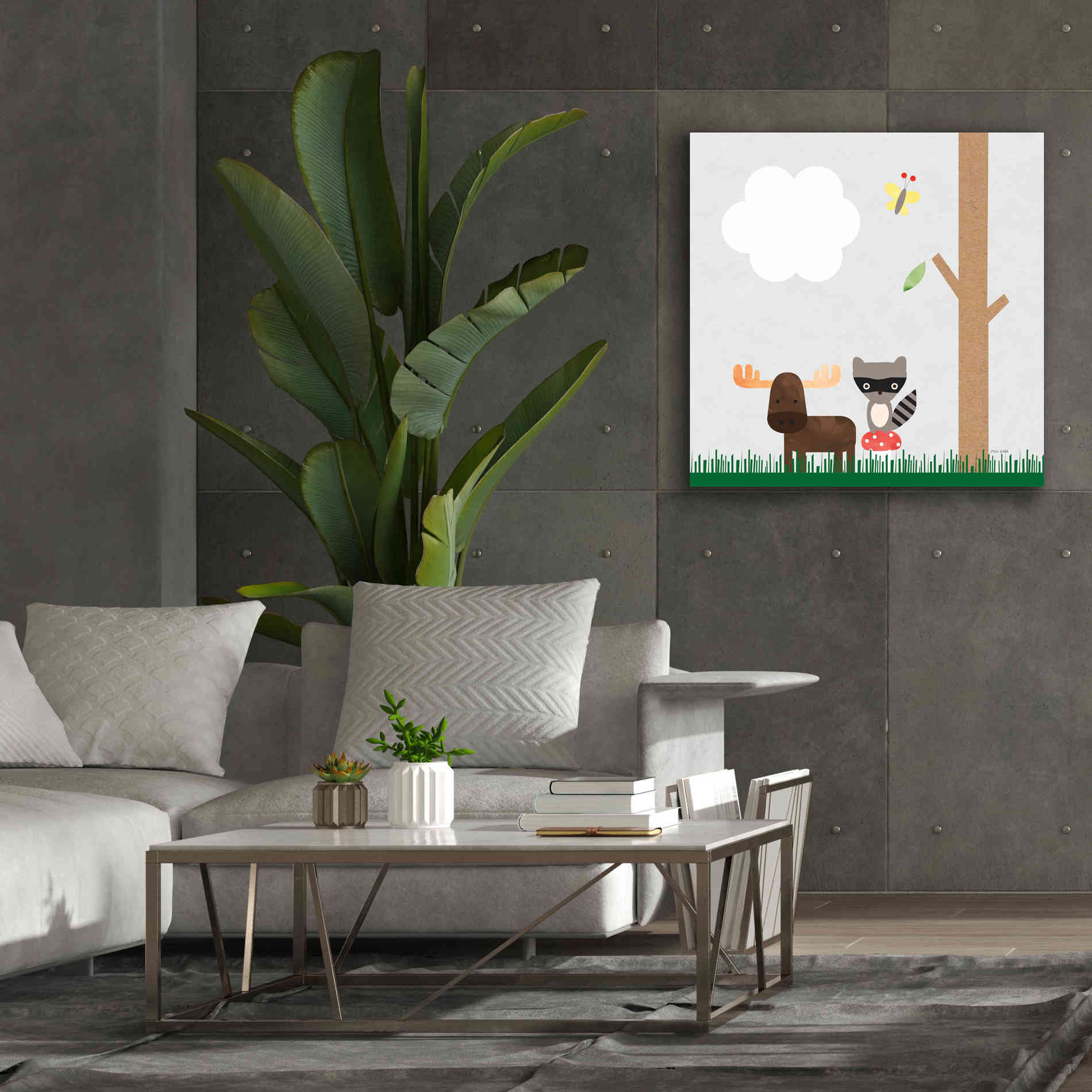'Woodland Animals I' by Ann Kelle Designs, Canvas Wall Art,37 x 37