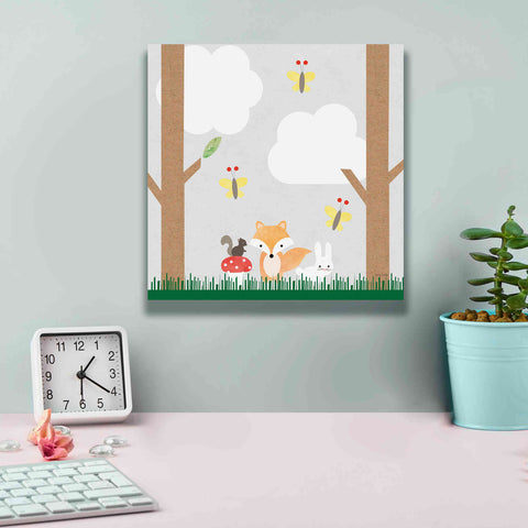 Image of 'Woodland Animals II' by Ann Kelle Designs, Canvas Wall Art,12 x 12