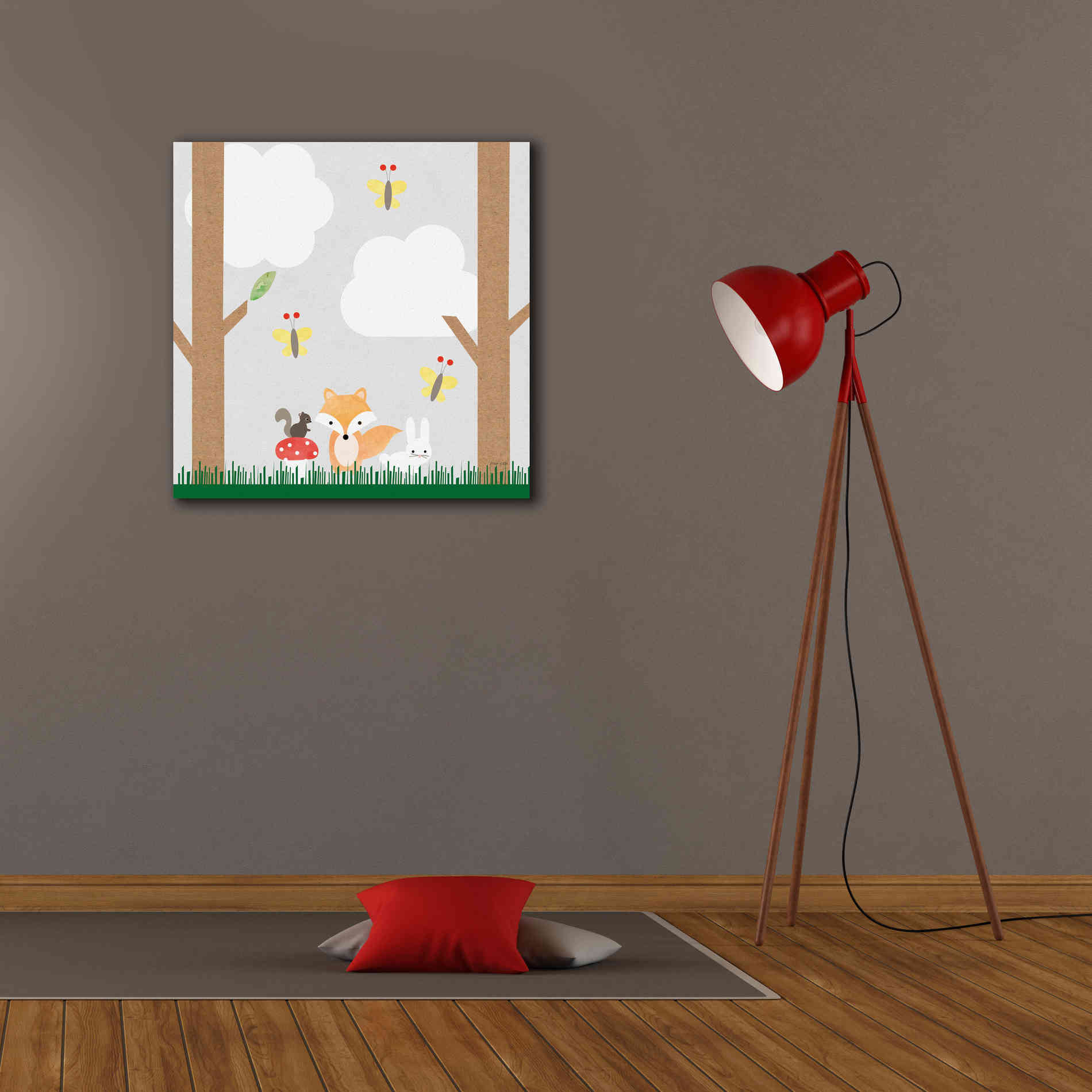 'Woodland Animals II' by Ann Kelle Designs, Canvas Wall Art,26 x 26