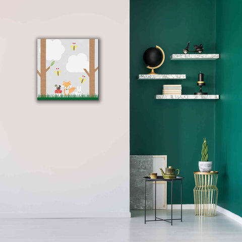 Image of 'Woodland Animals II' by Ann Kelle Designs, Canvas Wall Art,26 x 26