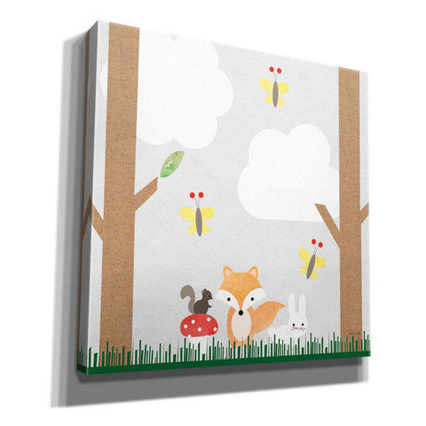 Image of 'Woodland Animals II' by Ann Kelle Designs, Canvas Wall Art,12x12x1.1x0,18x18x1.1x0,26x26x1.74x0,37x37x1.74x0