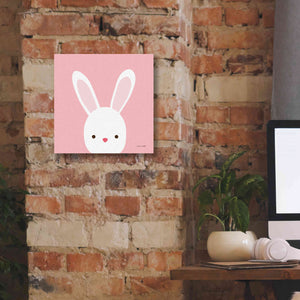 'Cuddly Bunny' by Ann Kelle Designs, Canvas Wall Art,12 x 12