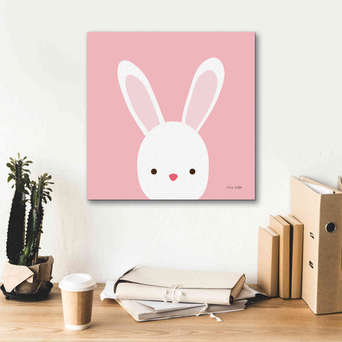 Image of 'Cuddly Bunny' by Ann Kelle Designs, Canvas Wall Art,18 x 18