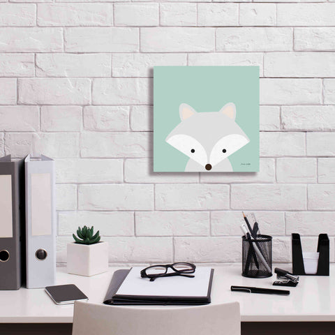Image of 'Cuddly Fox' by Ann Kelle Designs, Canvas Wall Art,12 x 12