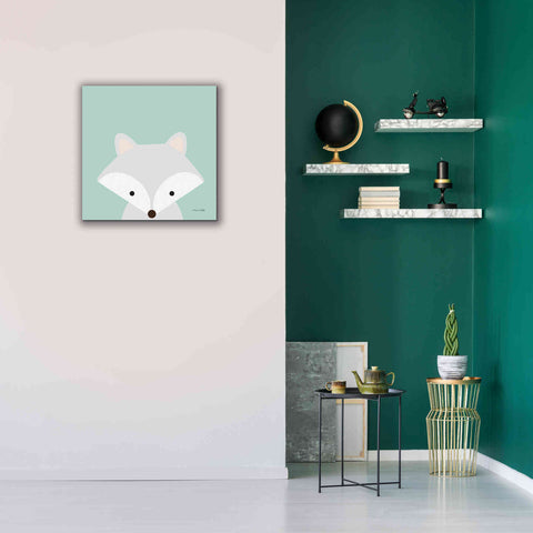 Image of 'Cuddly Fox' by Ann Kelle Designs, Canvas Wall Art,26 x 26