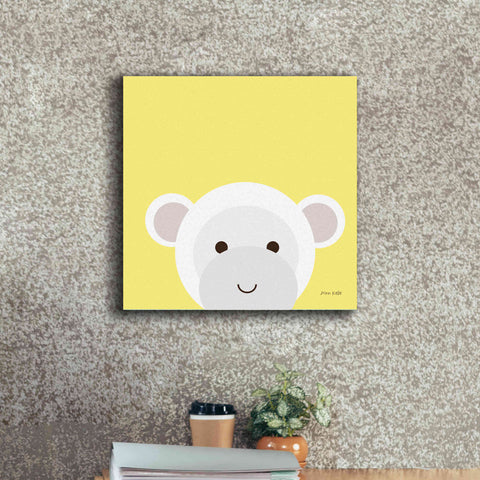 Image of 'Cuddly Monkey' by Ann Kelle Designs, Canvas Wall Art,18 x 18