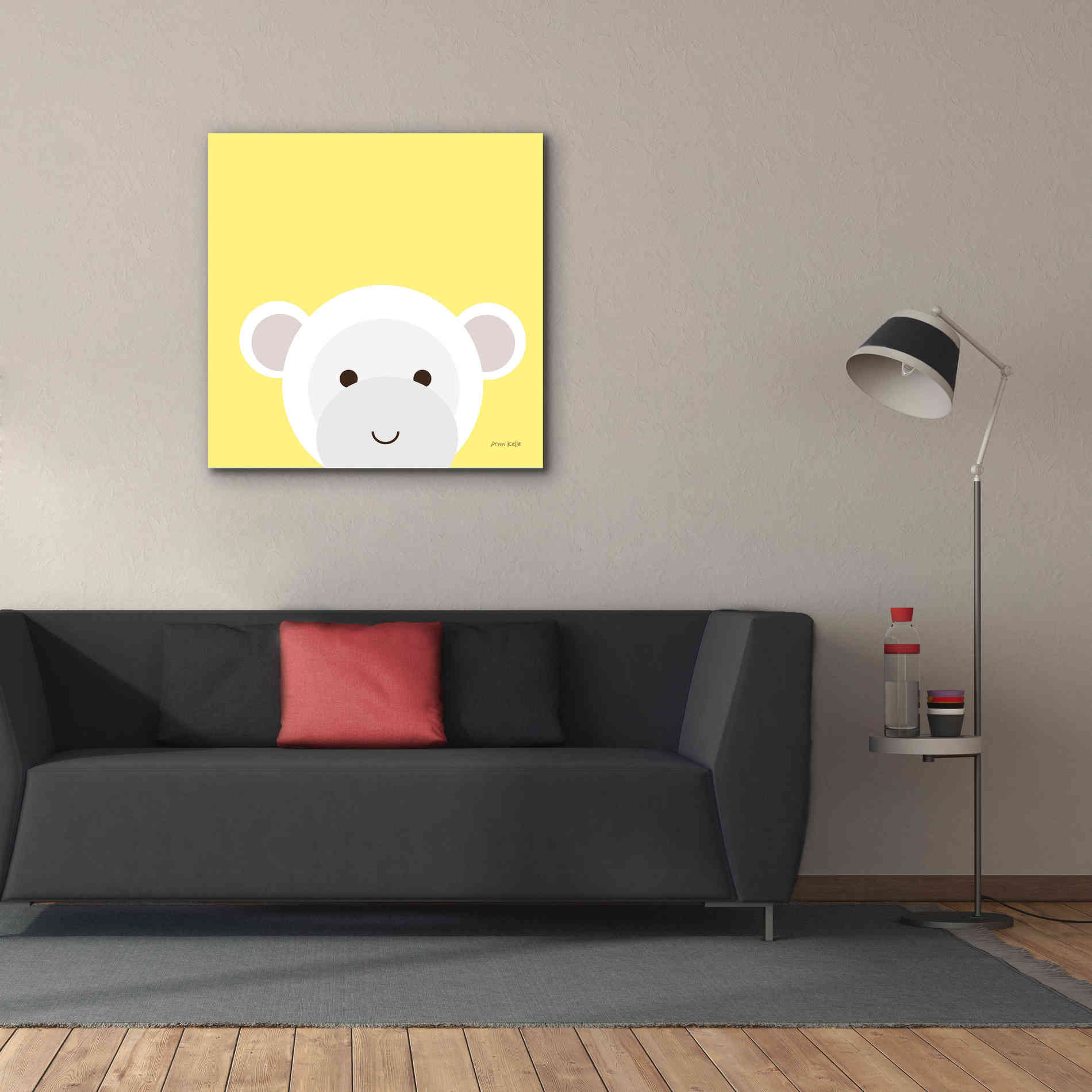 'Cuddly Monkey' by Ann Kelle Designs, Canvas Wall Art,37 x 37