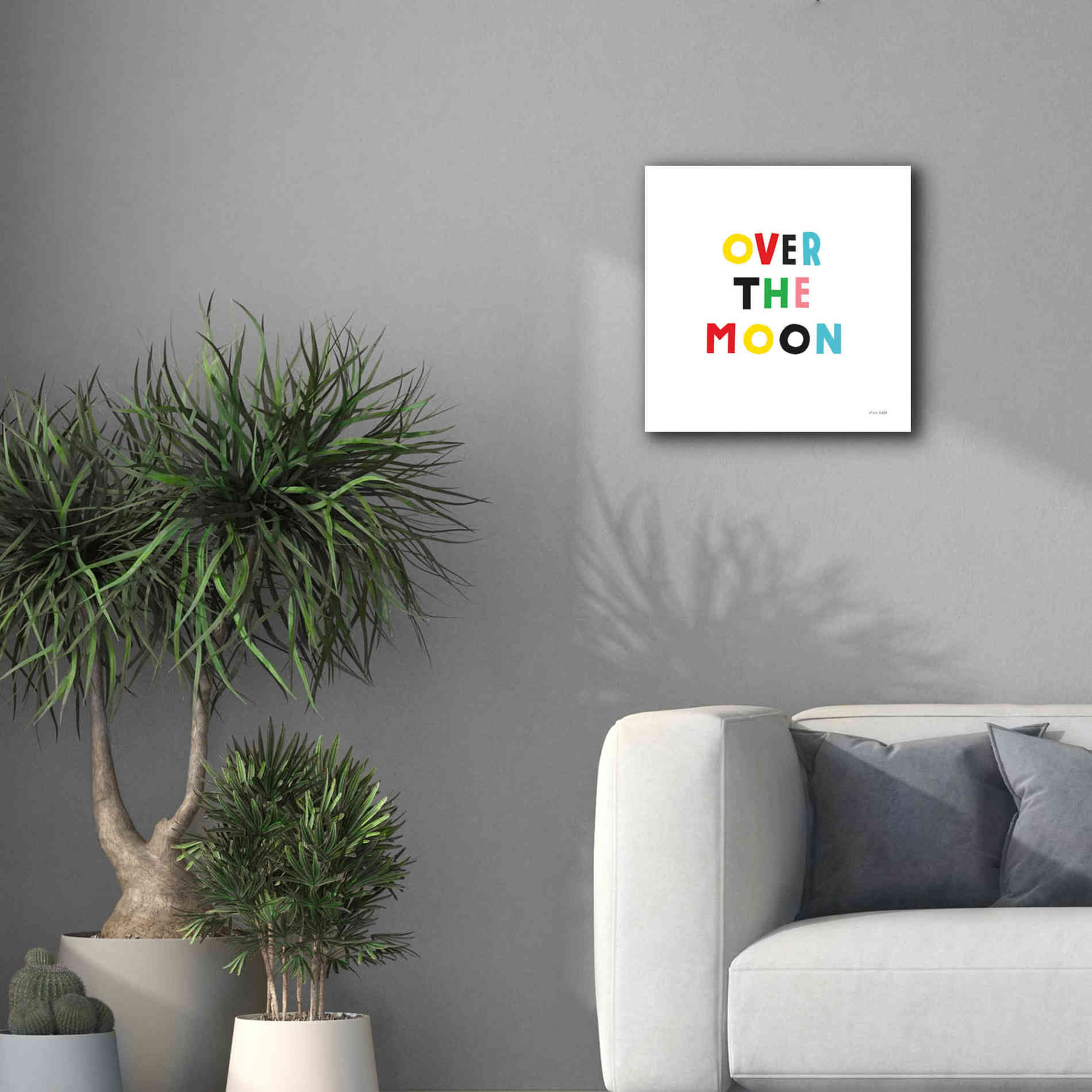 'Over the Moon' by Ann Kelle Designs, Canvas Wall Art,18 x 18