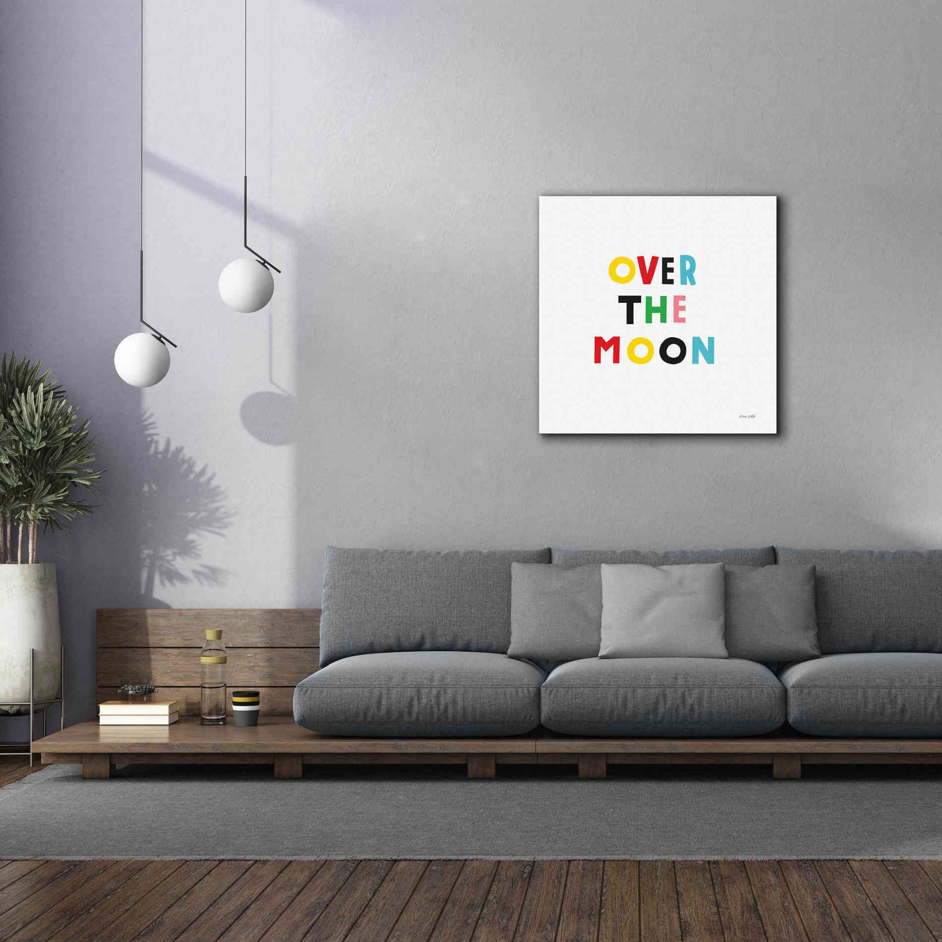 'Over the Moon' by Ann Kelle Designs, Canvas Wall Art,37 x 37