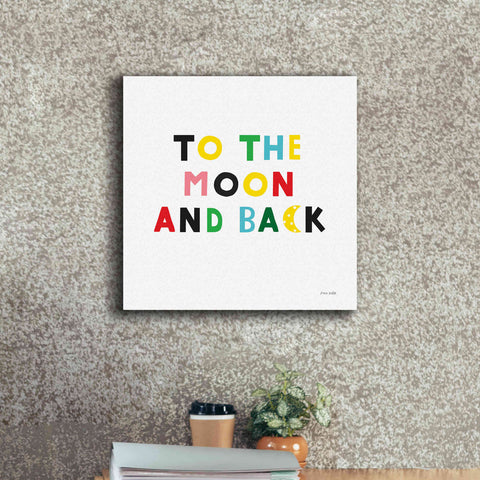 Image of 'To the Moon and Back' by Ann Kelle Designs, Canvas Wall Art,18 x 18