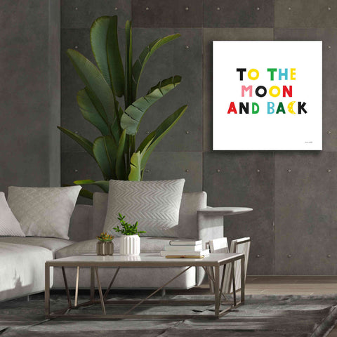 Image of 'To the Moon and Back' by Ann Kelle Designs, Canvas Wall Art,37 x 37