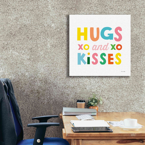 Image of 'Hugs and Kisses' by Ann Kelle Designs, Canvas Wall Art,26 x 26