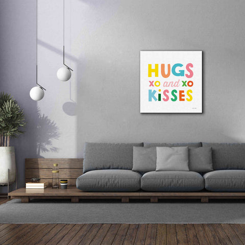 Image of 'Hugs and Kisses' by Ann Kelle Designs, Canvas Wall Art,37 x 37
