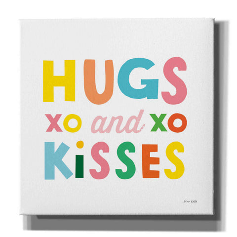 Image of 'Hugs and Kisses' by Ann Kelle Designs, Canvas Wall Art,12x12x1.1x0,18x18x1.1x0,26x26x1.74x0,37x37x1.74x0