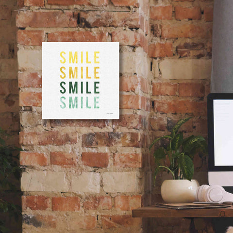 Image of 'Smile Smile' by Ann Kelle Designs, Canvas Wall Art,12 x 12