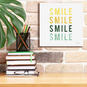 'Smile Smile' by Ann Kelle Designs, Canvas Wall Art,12 x 12