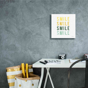 'Smile Smile' by Ann Kelle Designs, Canvas Wall Art,12 x 12