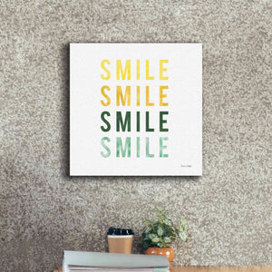 'Smile Smile' by Ann Kelle Designs, Canvas Wall Art,18 x 18