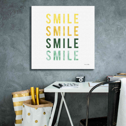 Image of 'Smile Smile' by Ann Kelle Designs, Canvas Wall Art,26 x 26