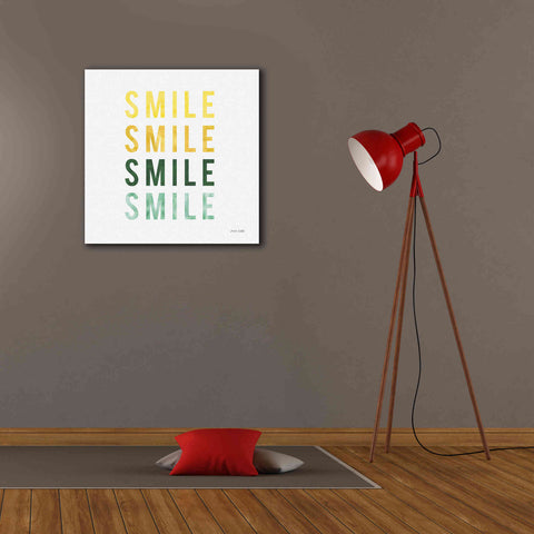 Image of 'Smile Smile' by Ann Kelle Designs, Canvas Wall Art,26 x 26