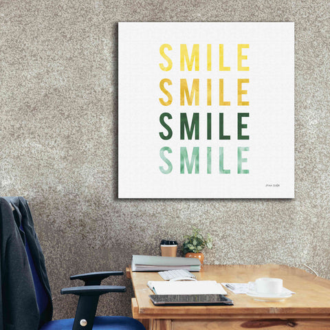 Image of 'Smile Smile' by Ann Kelle Designs, Canvas Wall Art,37 x 37