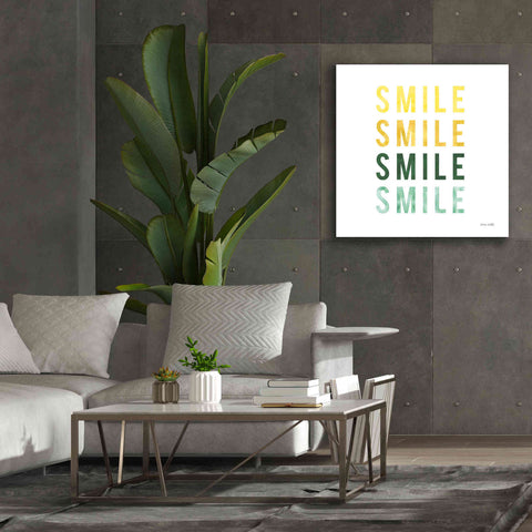 Image of 'Smile Smile' by Ann Kelle Designs, Canvas Wall Art,37 x 37