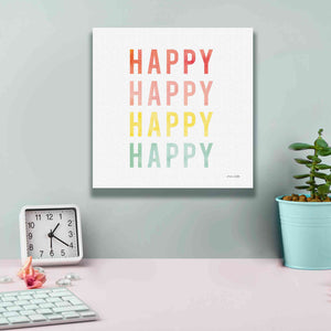'Happy Happy' by Ann Kelle Designs, Canvas Wall Art,12 x 12