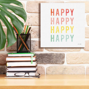 'Happy Happy' by Ann Kelle Designs, Canvas Wall Art,12 x 12