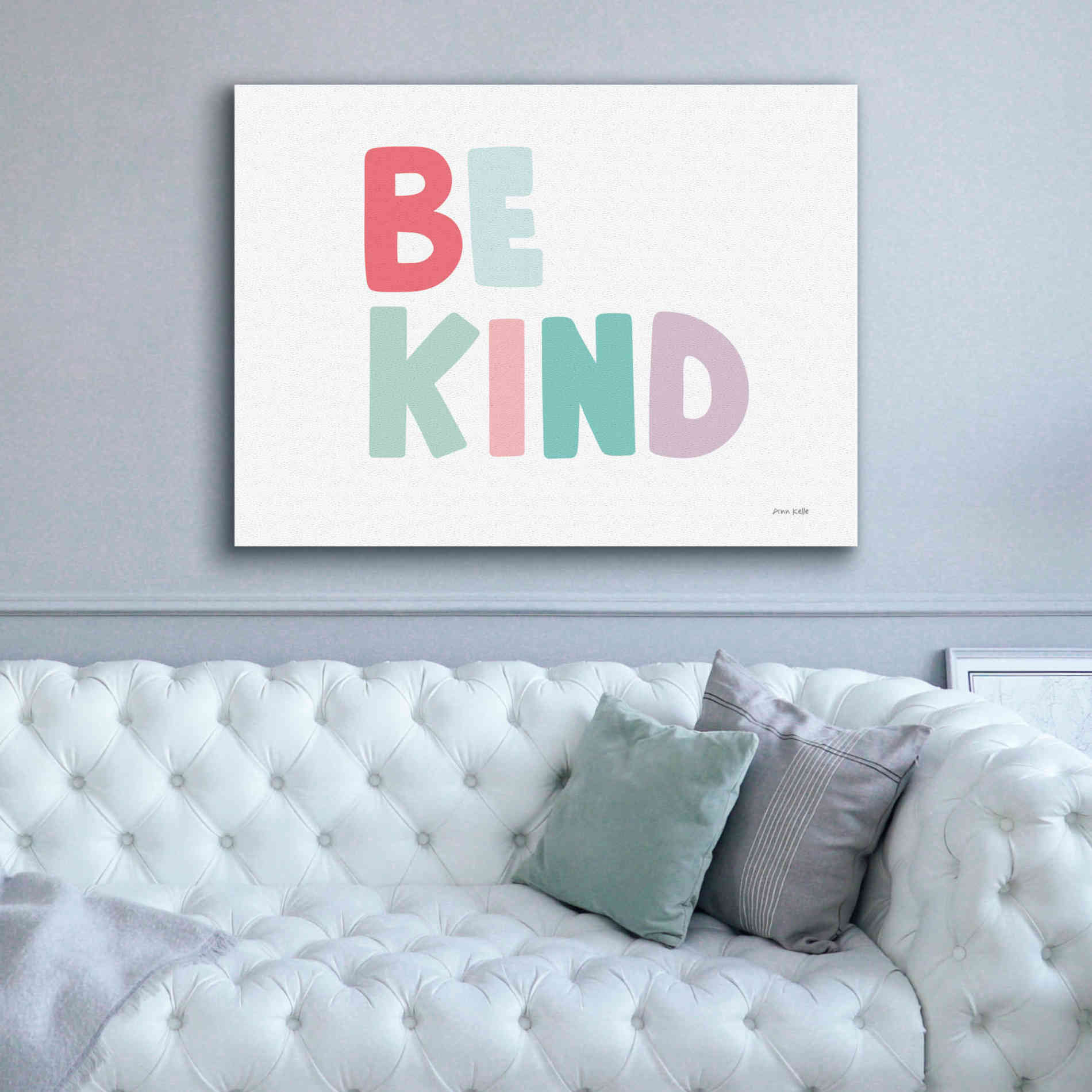 'Be Kind' by Ann Kelle Designs, Canvas Wall Art,54 x 40
