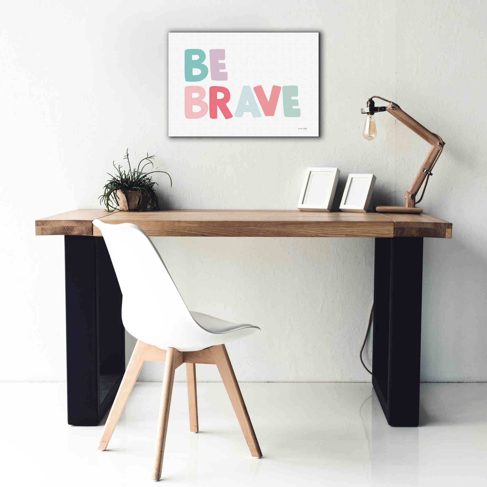 'Be Brave' by Ann Kelle Designs, Canvas Wall Art,26 x 18