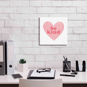 'Be Kind Heart' by Ann Kelle Designs, Canvas Wall Art,12 x 12