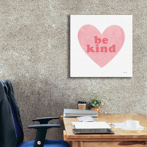 'Be Kind Heart' by Ann Kelle Designs, Canvas Wall Art,26 x 26