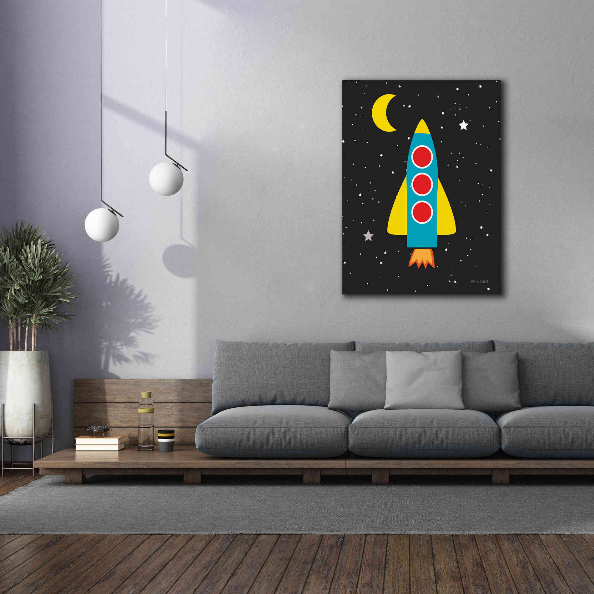 'Blast Off' by Ann Kelle Designs, Canvas Wall Art,40 x 54