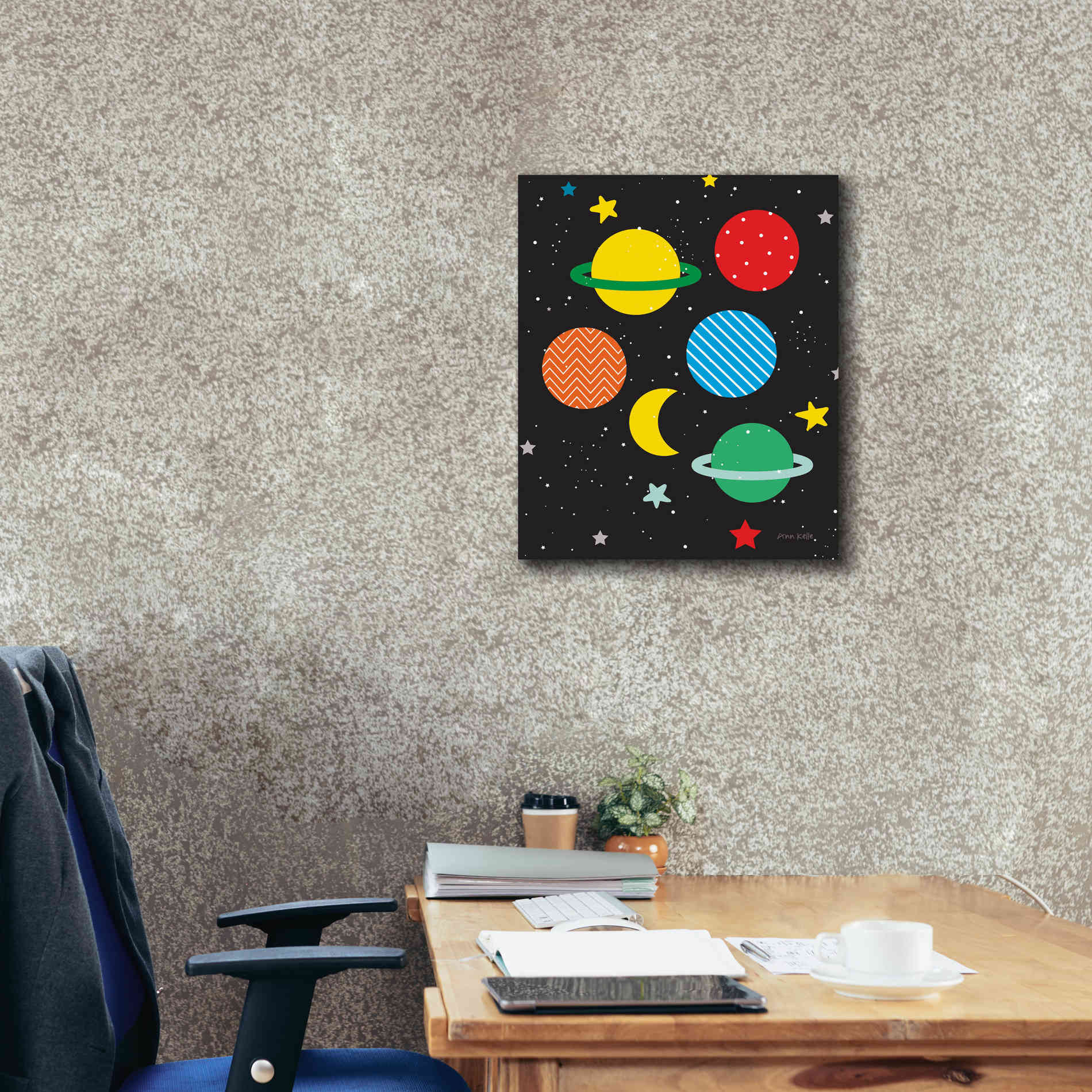 'Outer Space' by Ann Kelle Designs, Canvas Wall Art,20 x 24