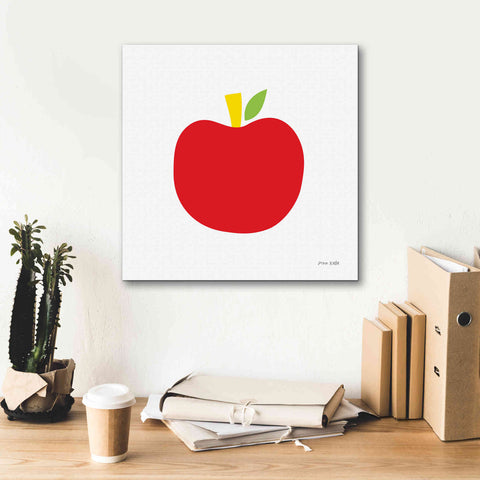 Image of 'Red Apple' by Ann Kelle Designs, Canvas Wall Art,18 x 18