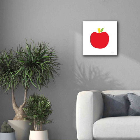 Image of 'Red Apple' by Ann Kelle Designs, Canvas Wall Art,18 x 18