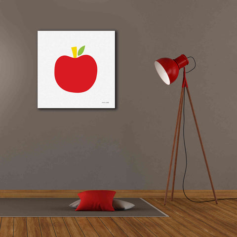 Image of 'Red Apple' by Ann Kelle Designs, Canvas Wall Art,26 x 26