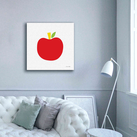 Image of 'Red Apple' by Ann Kelle Designs, Canvas Wall Art,37 x 37