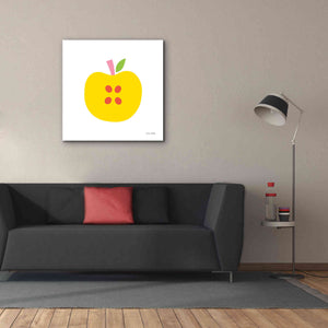 'Yellow Apple' by Ann Kelle Designs, Canvas Wall Art,37 x 37