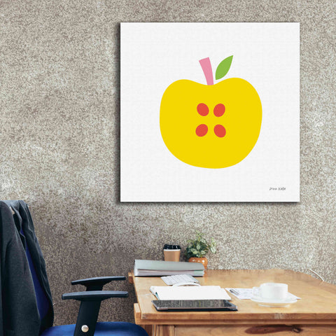Image of 'Yellow Apple' by Ann Kelle Designs, Canvas Wall Art,37 x 37